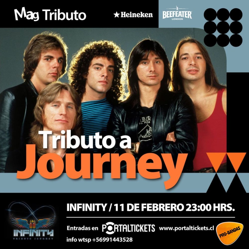 Flyer Evento INFINITY: TRIBUTO A JOURNEY MAGBAR CHILLÁN