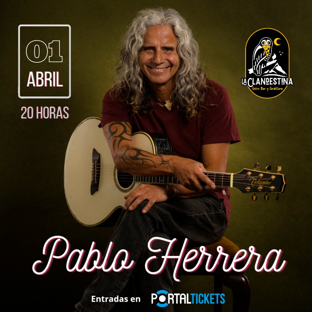 Flyer Evento PABLO HERRERA EN LA CLANDESTINA LINARES