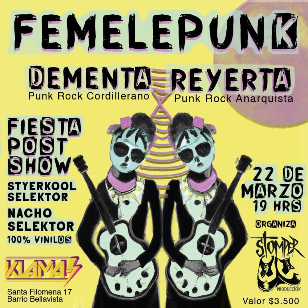 Flyer Evento DEMENTA + REYERTA @ KLAMA