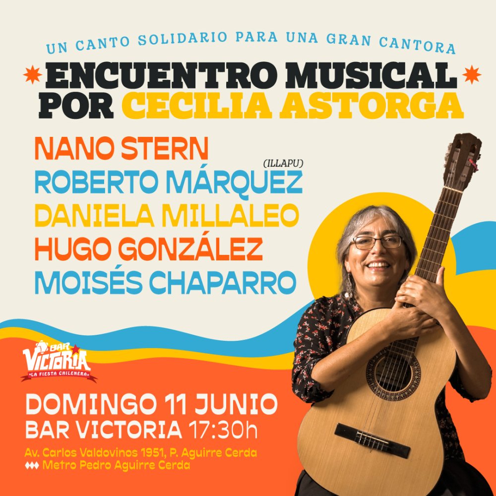 Flyer Evento ENCUENTRO MUSICAL POR CECILIA ASTORGA EN BAR VICTORIA