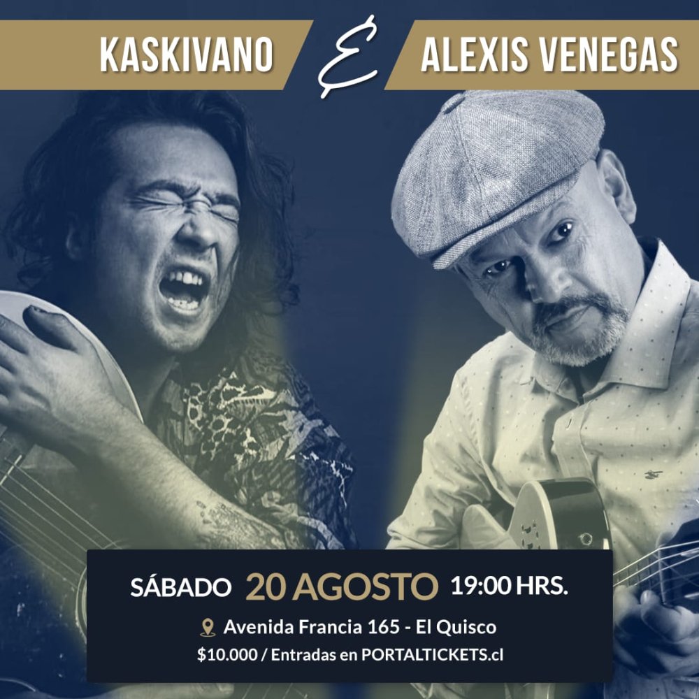 Flyer Evento ALEXIS VENEGAS & KASKIVANO