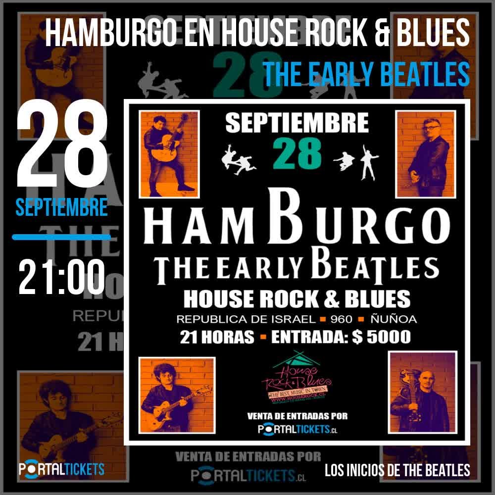Flyer HAMBURGO, THE EARLY BEATLES. HOUSE ROCK & BLUES