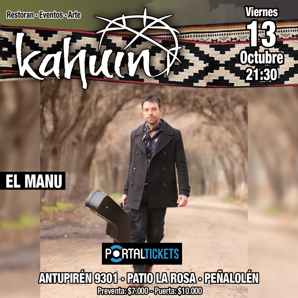 Carátula KAHUIN PRESENTA: EL MANU - VIERNES 13 OCTUBRE