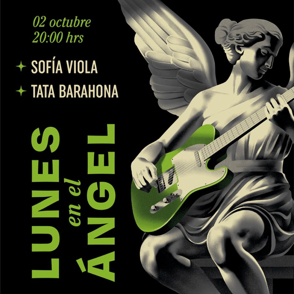 Flyer LUNES EN EL ANGEL:  SOFIA VIOLA Y TATA BARAHONA