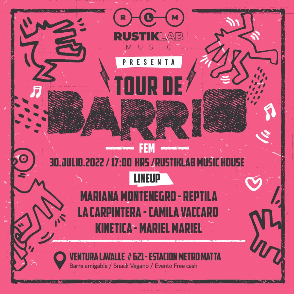 Flyer Evento RLM - TOUR DE BARRIO FEM 