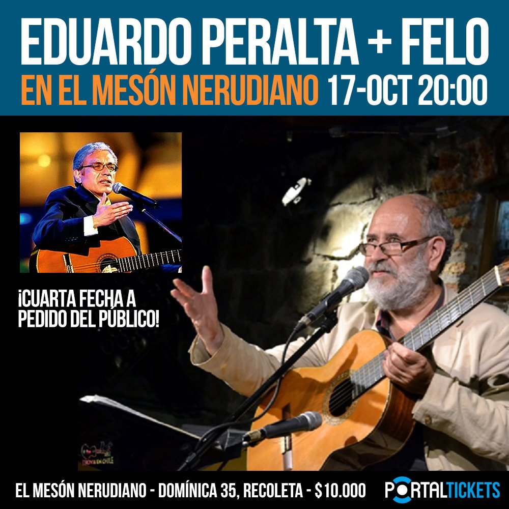 Carátula EDUARDO PERALTA + FELO EN EL MESON NERUDIANO - 17 OCTUBRE