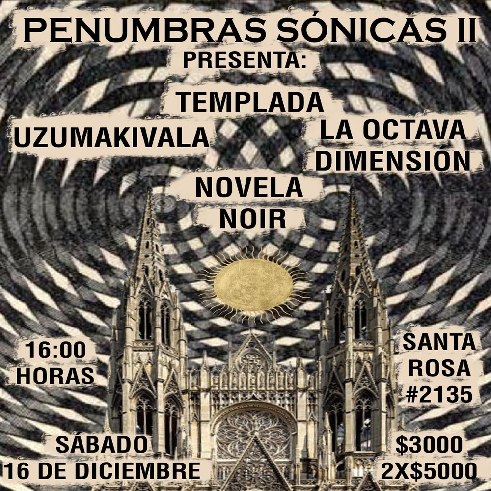 Flyer PENUMBRAS SONICAS 2 EN SANTA ROSA #2135
