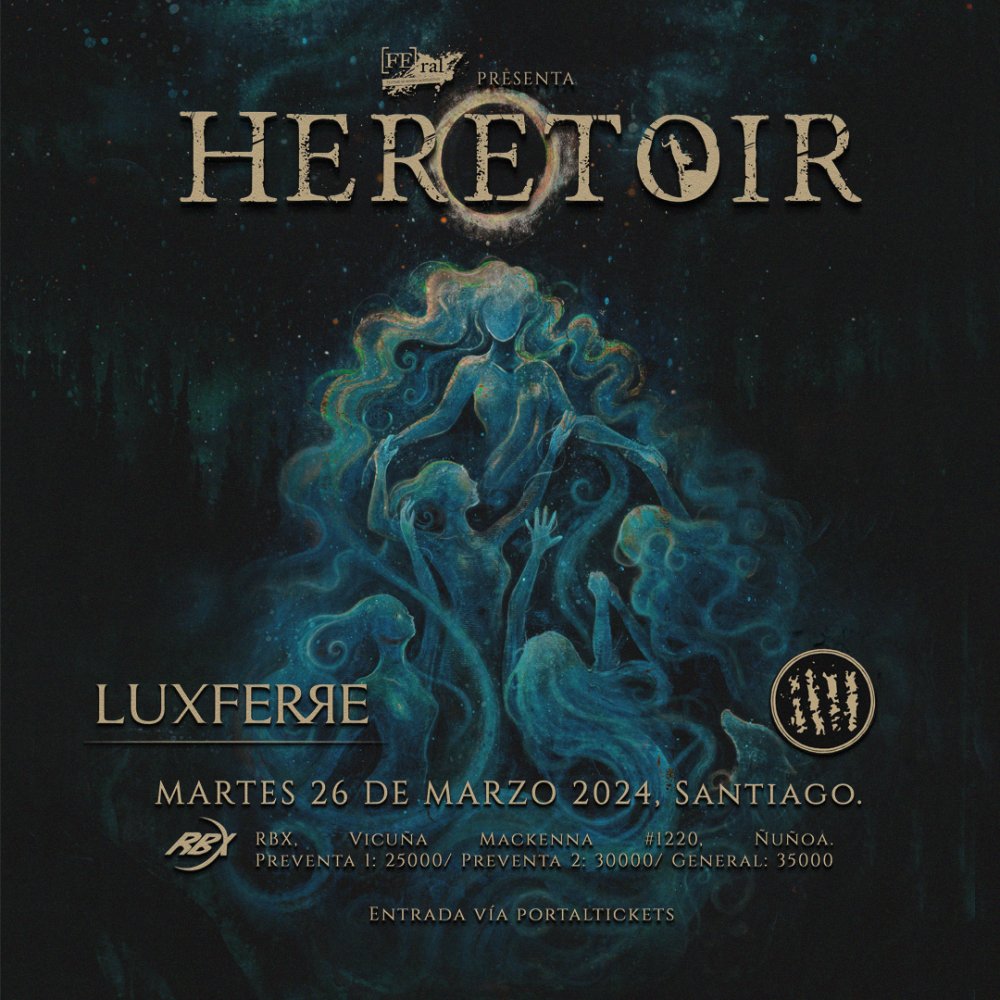 Flyer HERETOIR EN CHILE + LUXFERRE + IIII EN SALA RBX