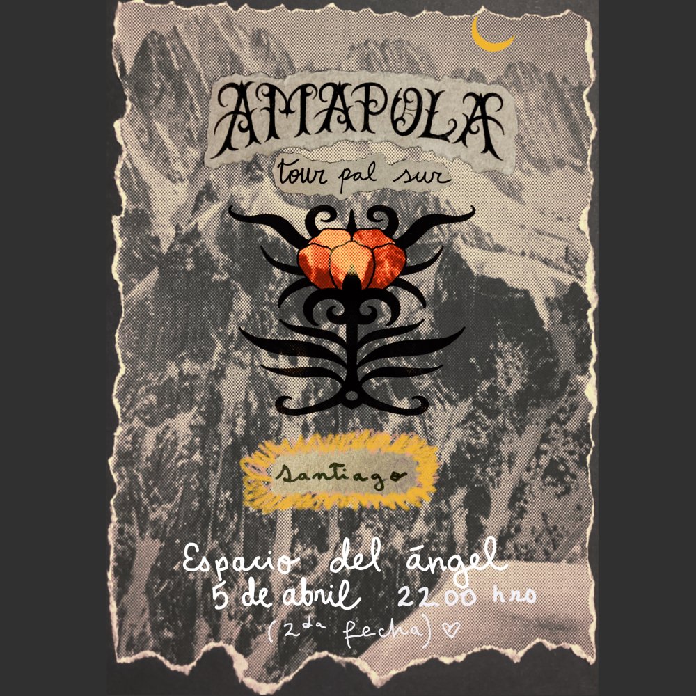 Carátula AMAPOLA “TOUR PAL SUR” EN ESPACIO DEL ÁNGEL - SEGUNDA FECHA