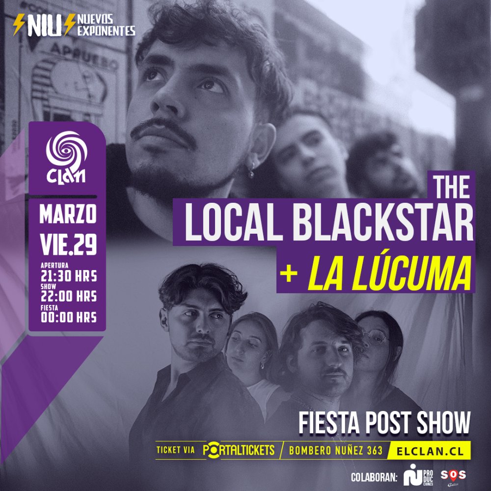 Carátula CLAN PRESENTA ⚡NIU CICLOS⚡: THE LOCAL BLACKSTAR + LA LÚCUMA