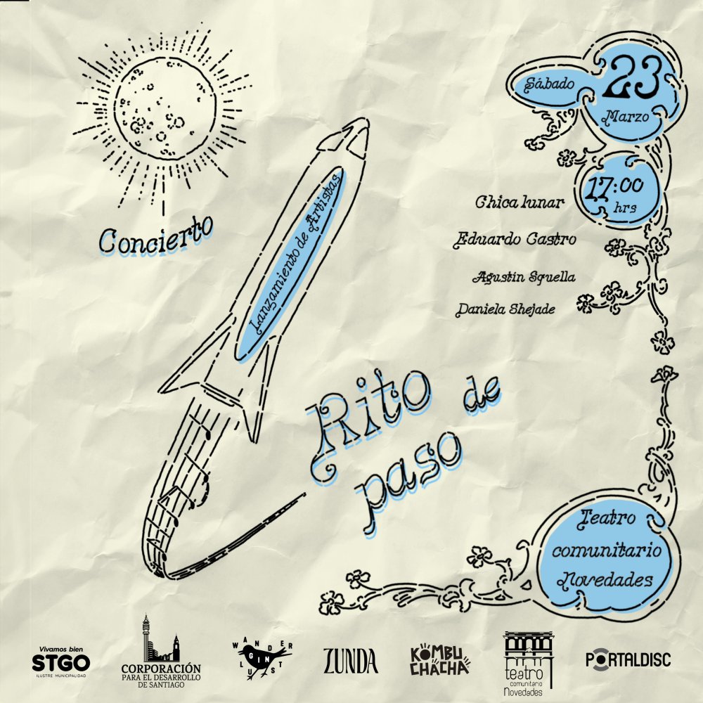 Flyer RITO DE PASO: LANZAMIENTO DE CARRERA MUSICAL EN TEATRO NOVEDADES