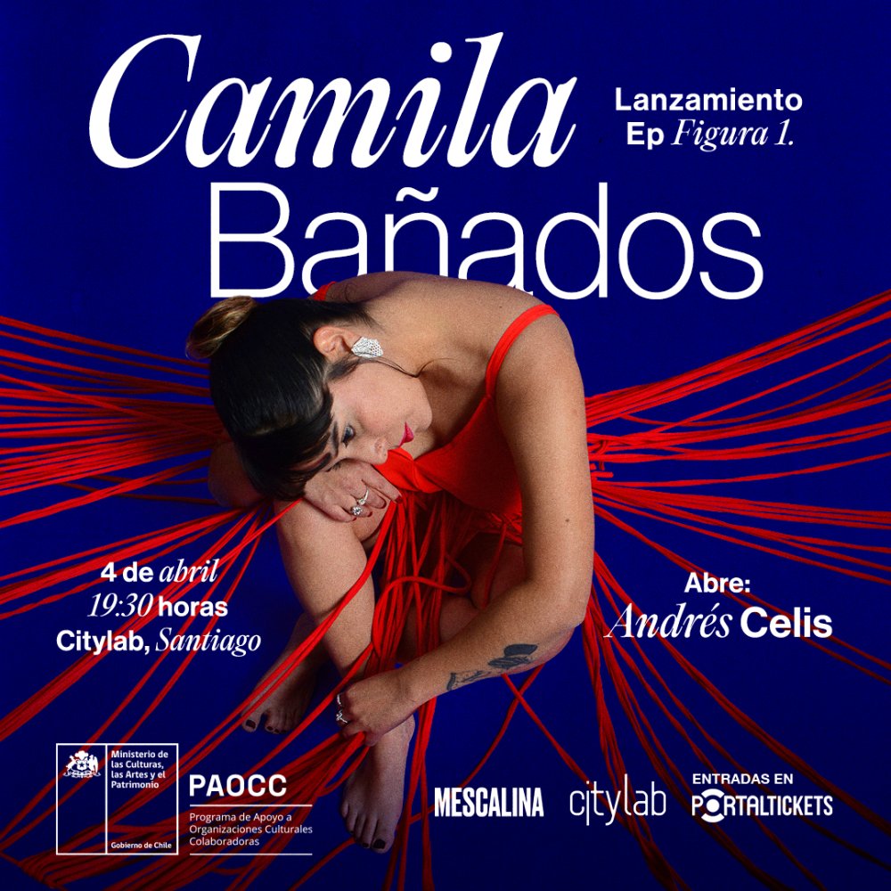 Flyer CAMILA BAÑADOS: LANZAMIENTO FIGURAS.1 EN CITYLAB GAM