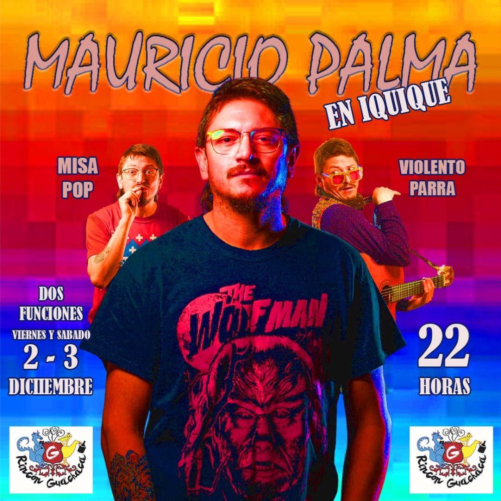 Flyer Evento MAURICIO PALMA - VIOLENTO PARRA EN RINCÓN GUACHACA 2 DIC.