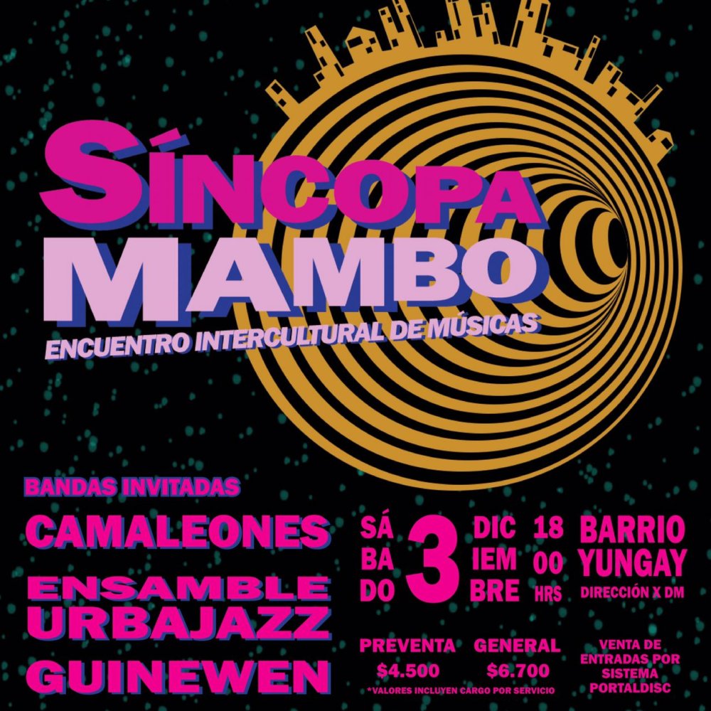 Flyer Evento SINCOPA MAMBO: ENCUENTRO INTERCULTURAL DE MÚSICAS
